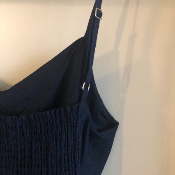 GAP Fit and Flare Cami Belted Linen-Cotton Dress - Picture 7 of 16